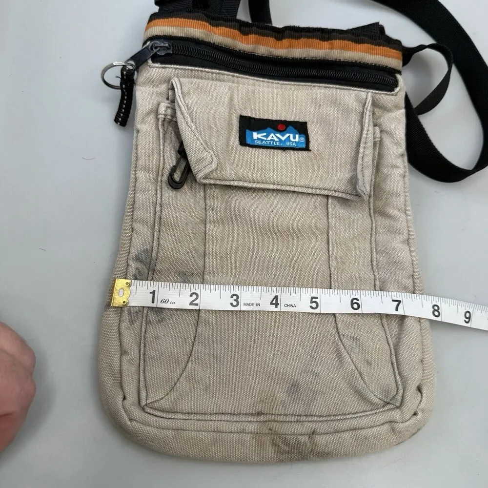 KAVU Brown Crossbody Purse Adjustable Shoulder Strap Casual Travel Bag GUC
